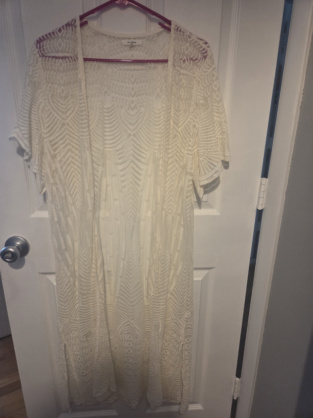 Lightweight Ivory Lace Kimono- Maurices